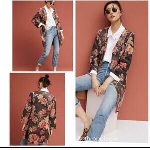 Anthropologie Solitaire Suede Trench Coat